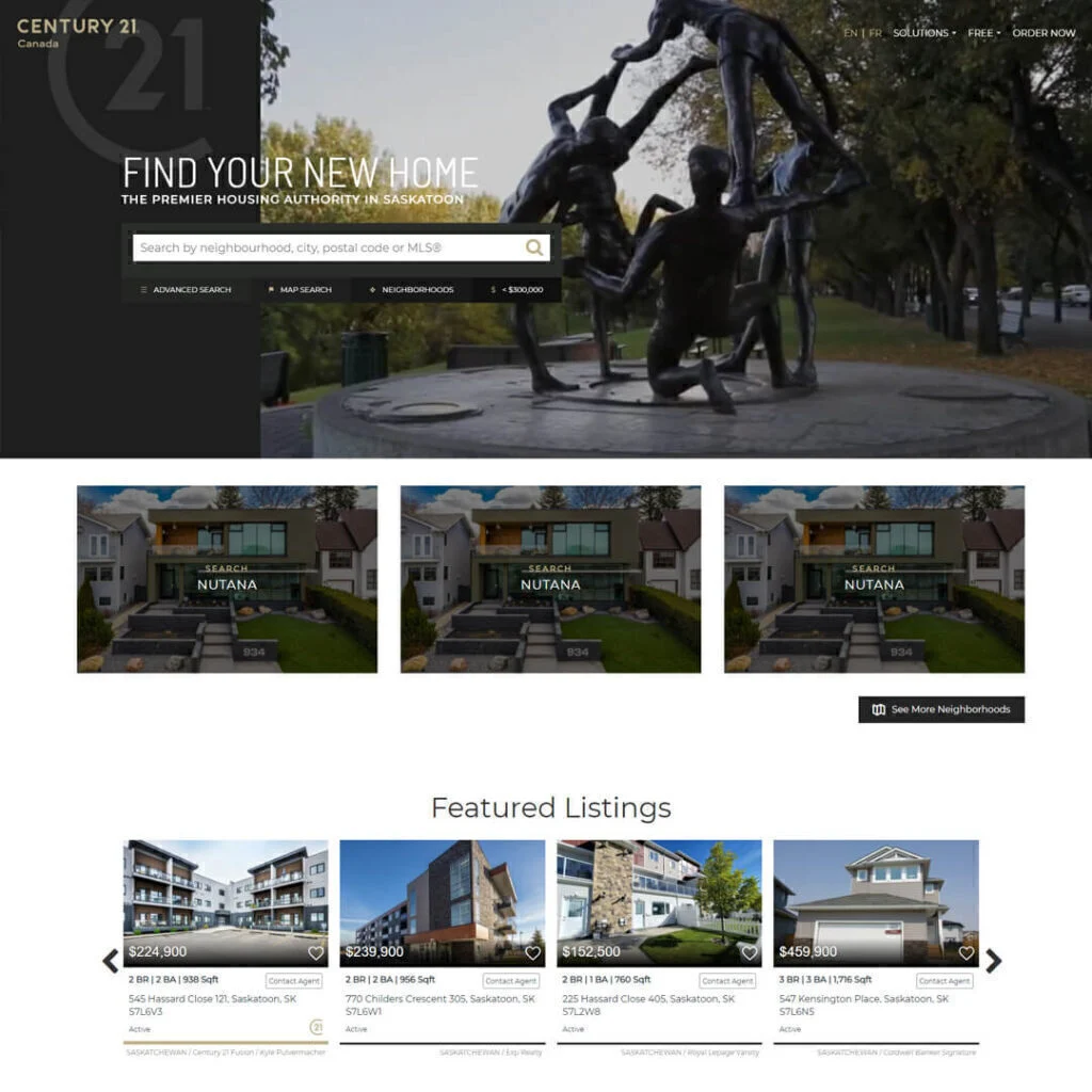 C21 Careers customizable agent website