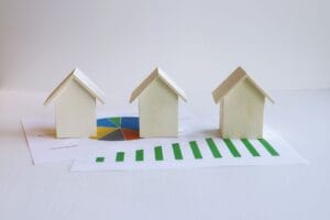 Saskatchewan real estate market report with charts and house models